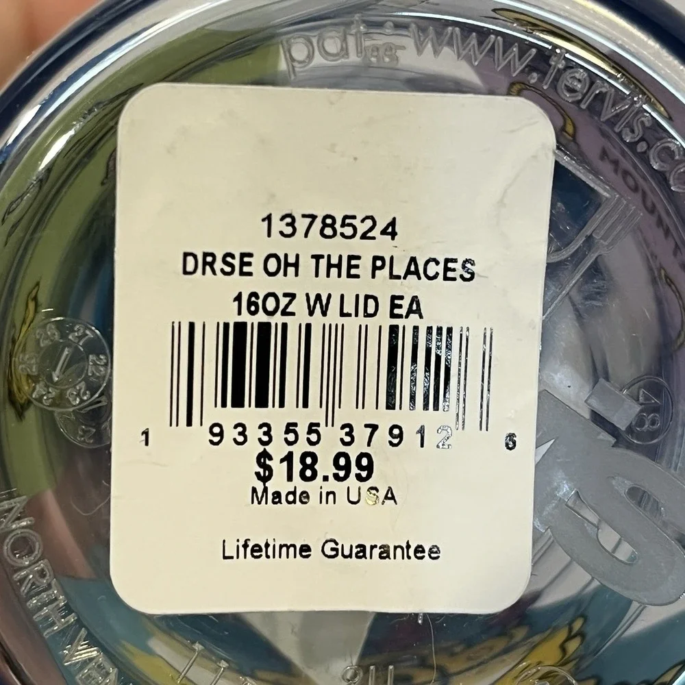 Dr. Seuss 16oz Oh the Places You'll Go Tervis Insulated Travel Tumbler & Lid NEW